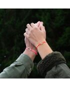2 Bracelets Tangon + Arceau en plaqué Argent orange fluo/blanc