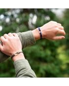 2 Bracelets Tilla + Hauban en plaqué Argent kaki/bleu marine
