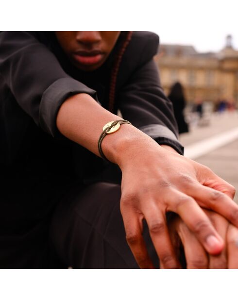 Khakifarbenes vergoldetes Kunstarmband