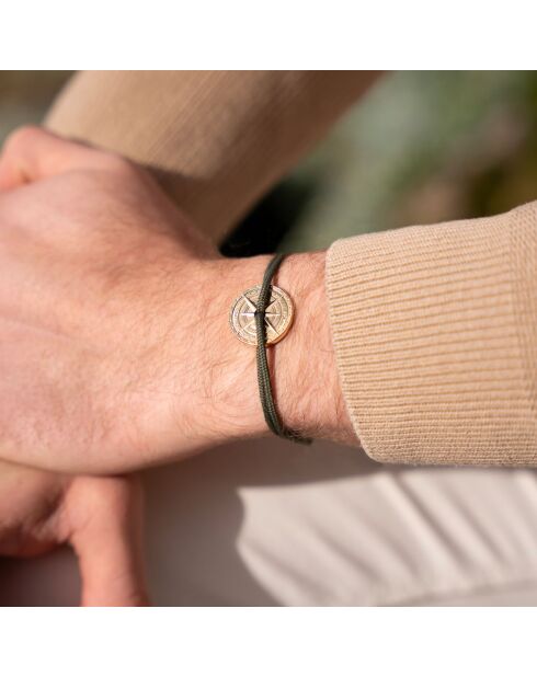 Khakifarbenes vergoldetes Kunstarmband