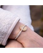 Bracelet Grenelle en plaqué Or bleu/beige