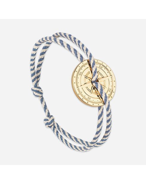 Bracelet Grenelle en plaqué Or bleu/beige