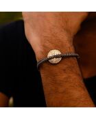 Bracelet Grenelle en plaqué Or bleu/beige