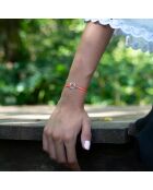 Bracelet Empreinte en plaqué Argent orange fluo