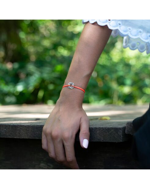 Bracelet Empreinte en plaqué Argent orange fluo