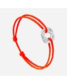 Bracelet Empreinte en plaqué Argent orange fluo