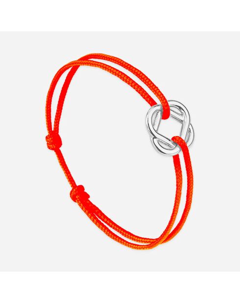 Bracelet Empreinte en plaqué Argent orange fluo