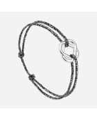 Bracelet Symbole en plaqué Argent anthracite