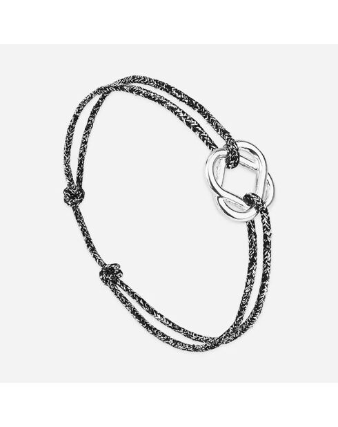 Anthrazitfarbenes versilbertes Symbolarmband