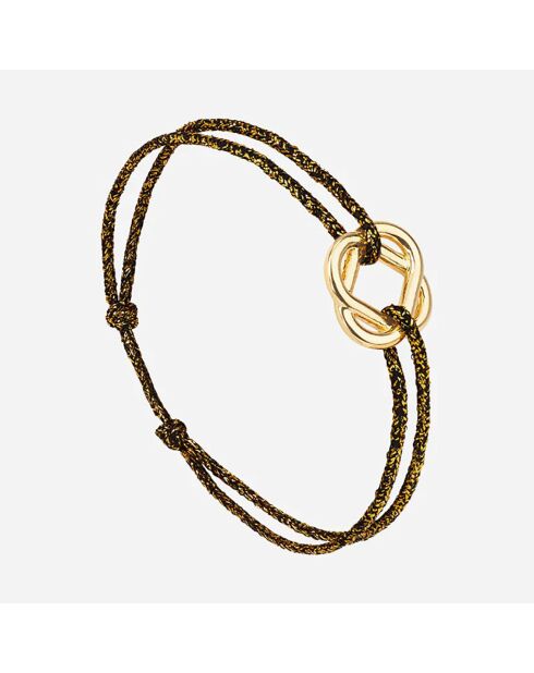 Bracelet Effusion en plaqué Or doré/noir