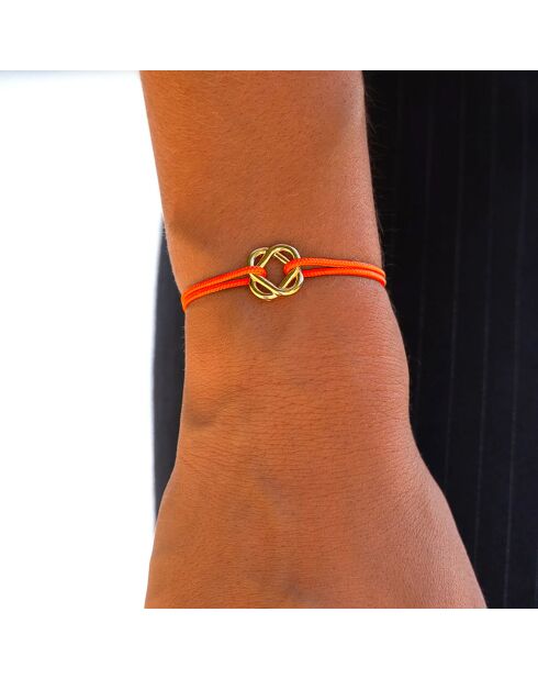 Armband Vision in fluoreszierendem Orange, vergoldet