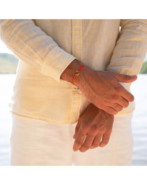 Armband Vision in fluoreszierendem Orange, vergoldet