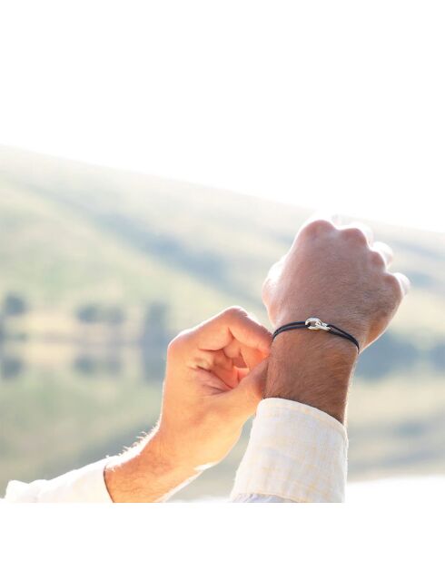 Versilbertes marineblaues Armband Fira