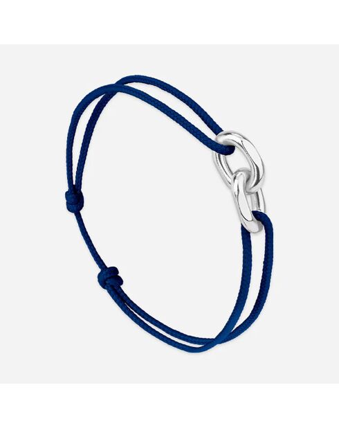 Versilbertes marineblaues Armband Fira