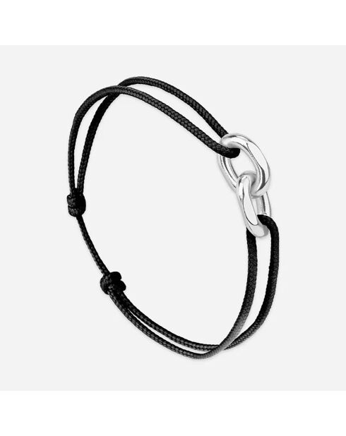 Florence schwarz versilbertes Armband