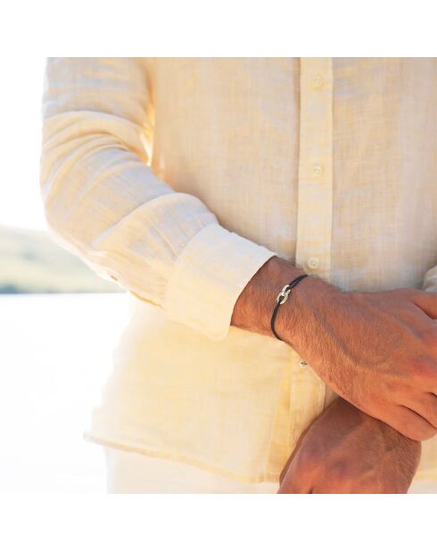 Florence schwarz versilbertes Armband