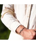 Bracelet Porto en plaqué Argent kaki