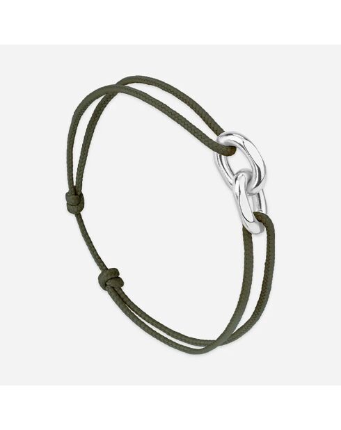 Bracelet Porto en plaqué Argent kaki