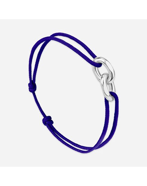 Koningsblauwe verzilverde Santorini armband