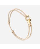 Bracelet Havane en plaqué Or beige