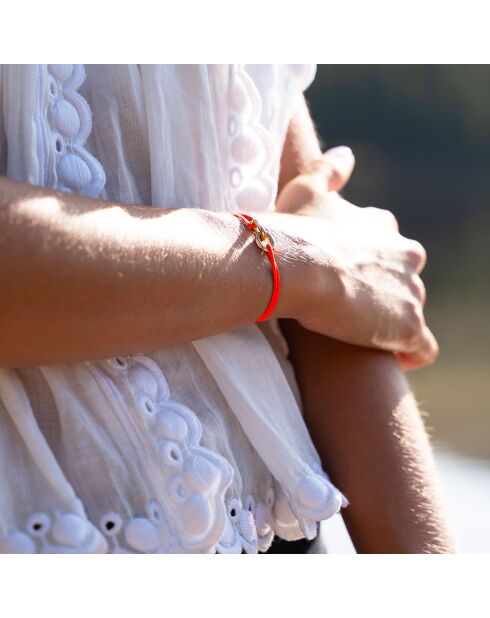 Bracciale Napoli placcato in oro arancione fluo