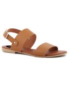Sandales en Cuir Aurélie cognac