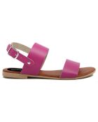Sandales en Cuir Aurélie fuchsia
