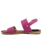 Sandales en Cuir Aurélie fuchsia