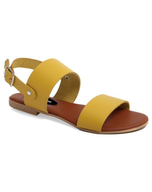 Sandales en Cuir Aurélie jaunes