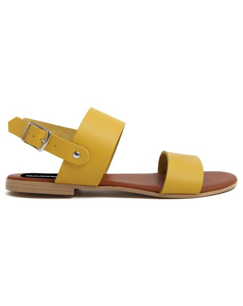 Sandales en Cuir Aurélie jaunes