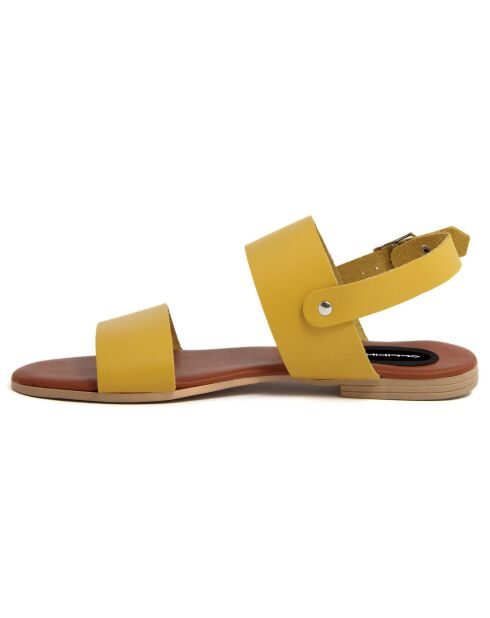 Sandales en Cuir Aurélie jaunes