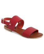 Sandales en Cuir Aurélie rouges