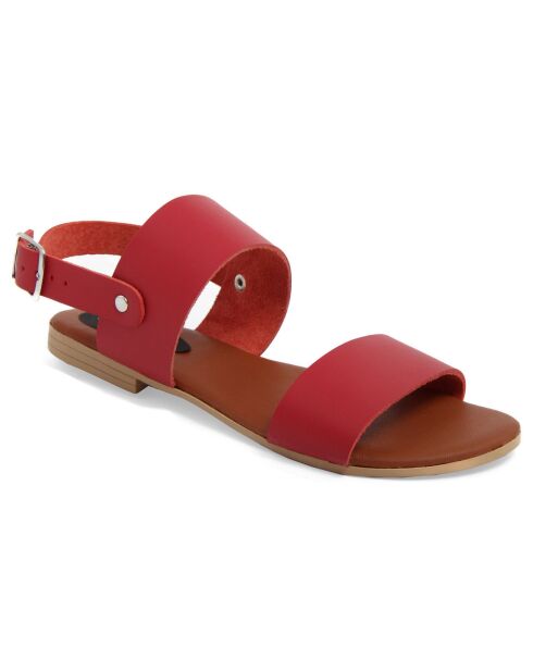 Sandales en Cuir Aurélie rouges