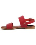 Sandales en Cuir Aurélie rouges