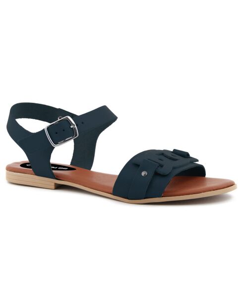 Sandales en Cuir Sarra bleues