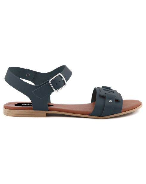 Sandales en Cuir Sarra bleues