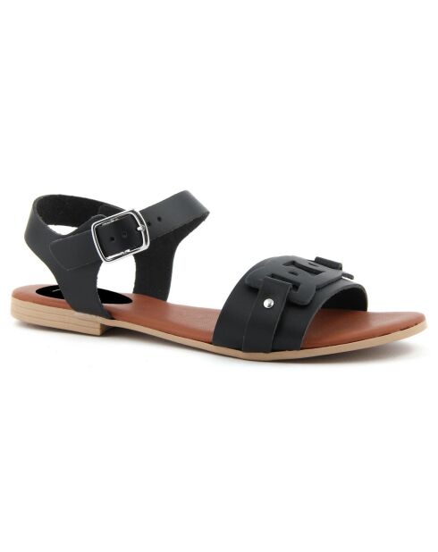 Sandales en Cuir Sarra noires