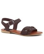 Sandales en Cuir Sarra marron