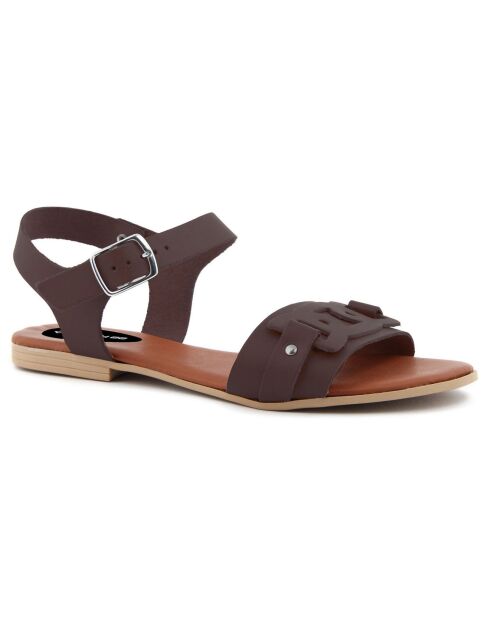 Sandales en Cuir Sarra marron