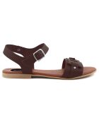 Sandales en Cuir Sarra marron