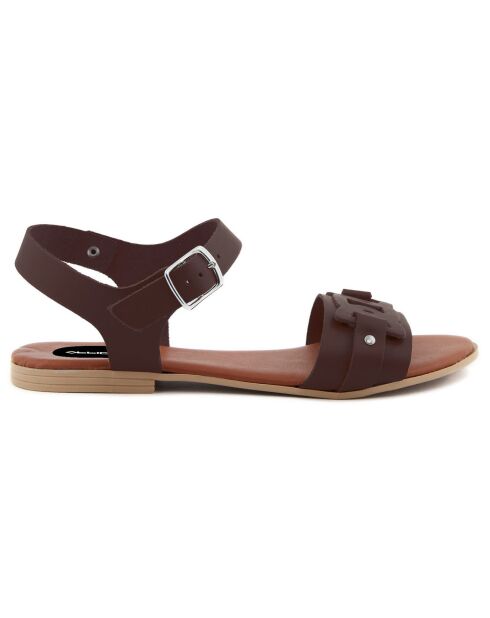 Sandales en Cuir Sarra marron
