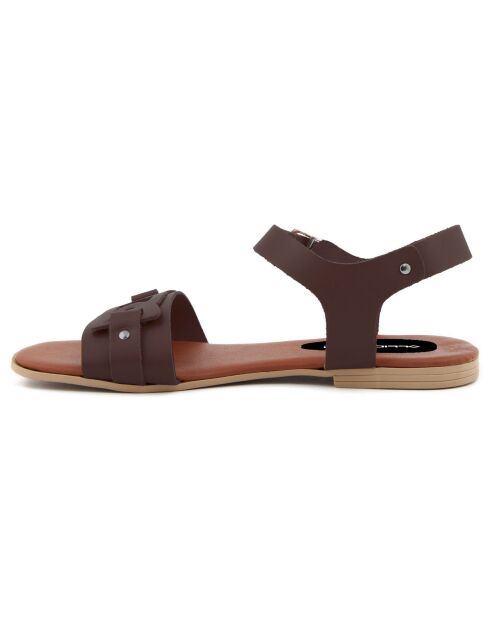 Sandales en Cuir Sarra marron