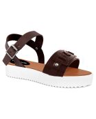 Sandales en Cuir Sarra marron