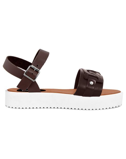 Sandales en Cuir Sarra marron