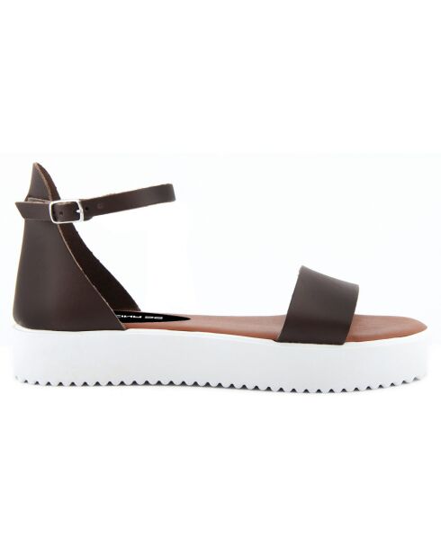 Sandales en Cuir Laurence marron