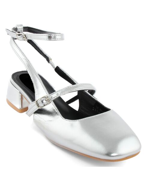 Slingbacks Abby argentées