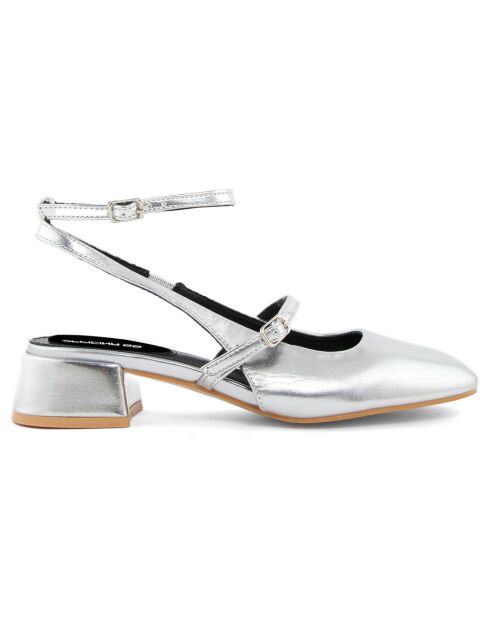 Slingbacks Abby argentées