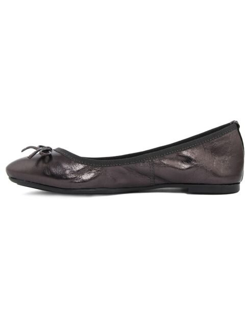 Ballerines en Cuir Tatjana grises