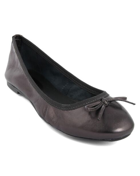 Ballerines en Cuir Tatjana grises