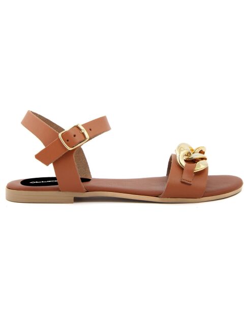 Sandales en Cuir Gwen cognac